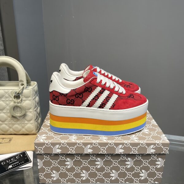 Gucci x Adidas Women's GG Gazelle Sneaker Red For Women GG