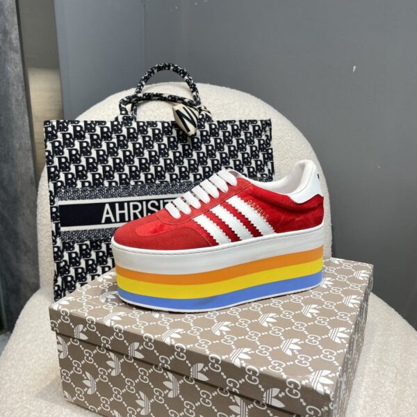 Gucci x Adidas Women's GG Gazelle Sneaker Red For Women GG