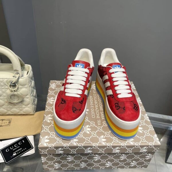 Gucci x Adidas Women's GG Gazelle Sneaker Red For Women GG