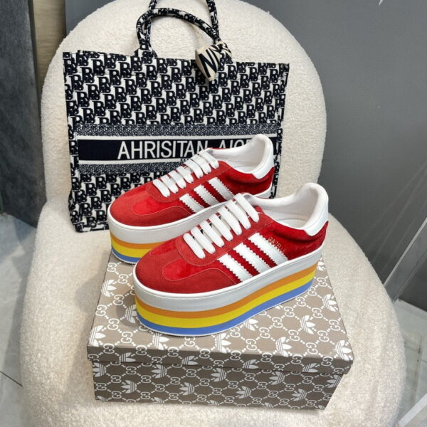 Gucci x Adidas Women's GG Gazelle Sneaker Red For Women GG