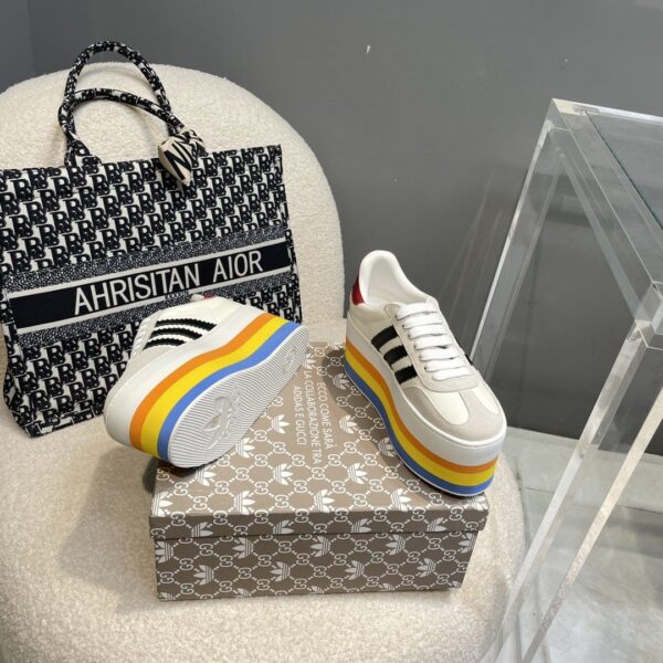 Gucci x Adidas Women's GG Gazelle Sneaker White For Women GG