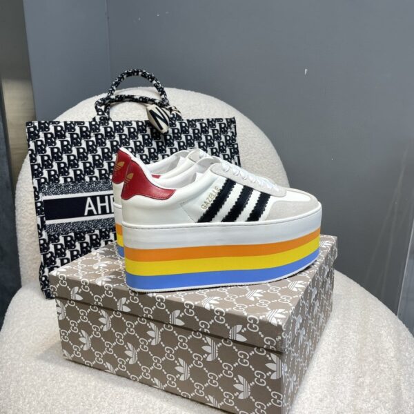 Gucci x Adidas Women's GG Gazelle Sneaker White For Women GG