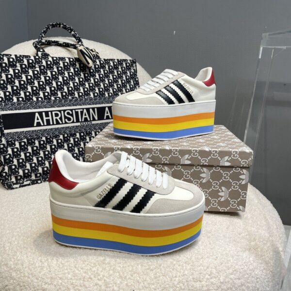 Gucci x Adidas Women's GG Gazelle Sneaker White For Women GG