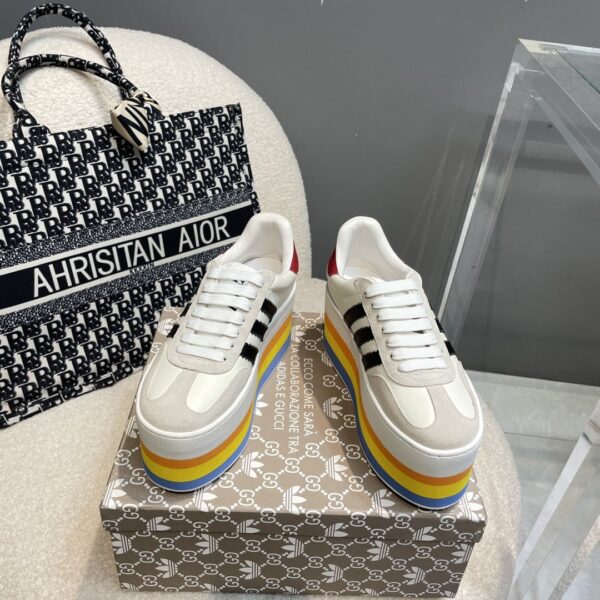 Gucci x Adidas Women's GG Gazelle Sneaker White For Women GG