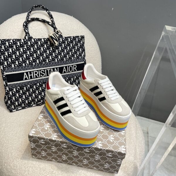 Gucci x Adidas Women's GG Gazelle Sneaker White For Women GG