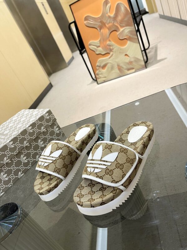 Gucci x Adidas Women's GG Platform Sandal Beige For Women GG