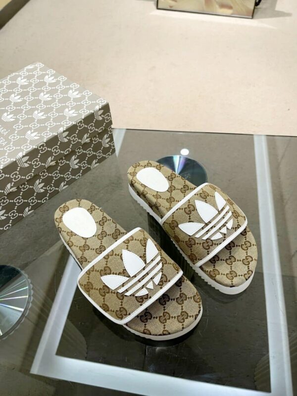 Gucci x Adidas Women's GG Platform Sandal Beige For Women GG
