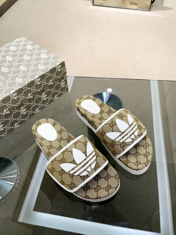Gucci x Adidas Women's GG Platform Sandal Beige For Women GG