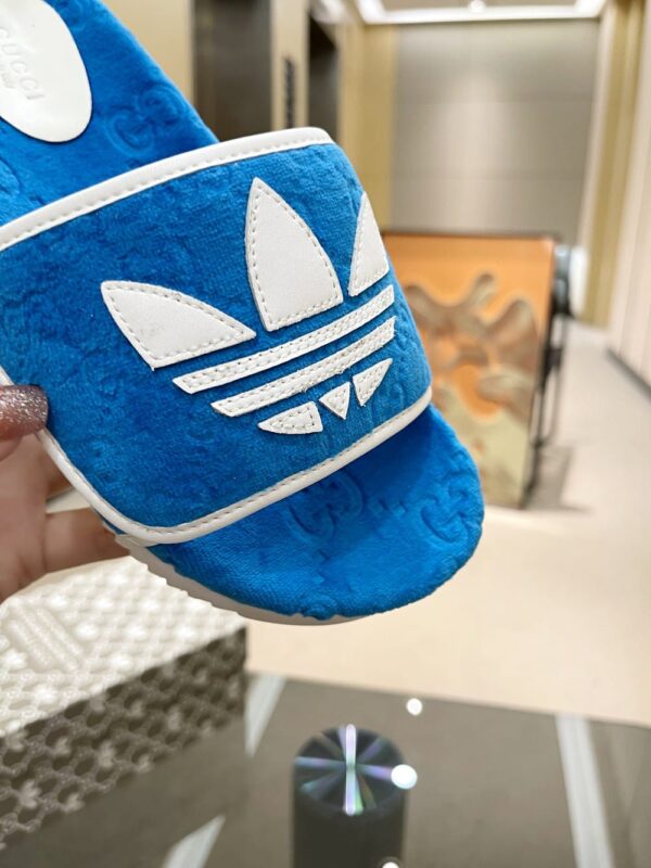 Gucci x Adidas Women's GG Platform Sandal Blue For Women GG