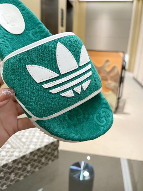 Gucci x Adidas Women's GG Platform Sandal Green For Women GG ‎702398 UU010 3171