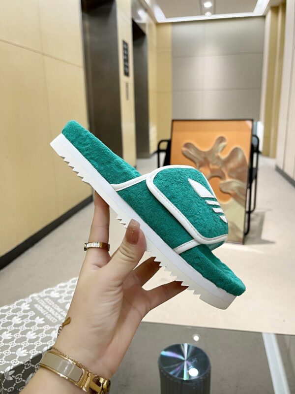 Gucci x Adidas Women's GG Platform Sandal Green For Women GG ‎702398 UU010 3171