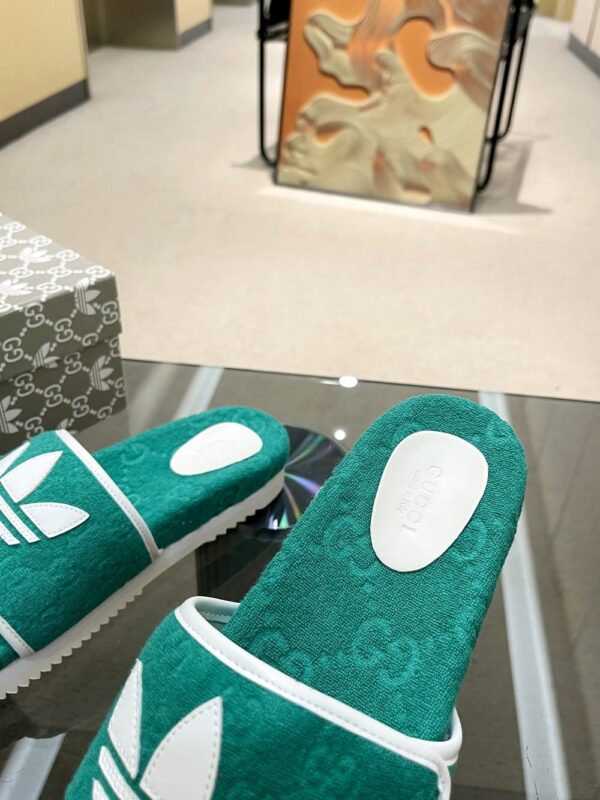 Gucci x Adidas Women's GG Platform Sandal Green For Women GG ‎702398 UU010 3171