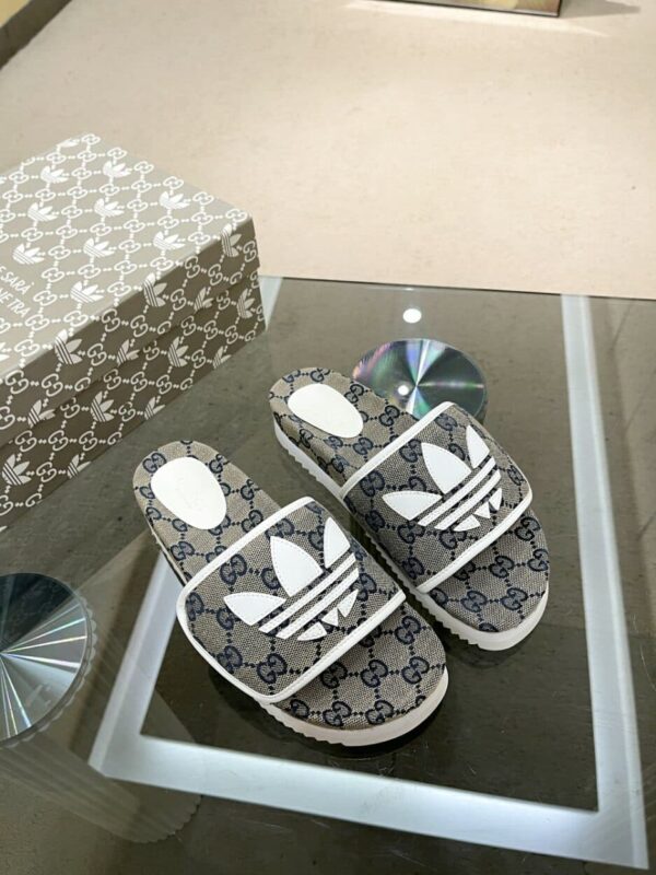 Gucci x Adidas Women's GG Platform Sandal Grey For Women GG