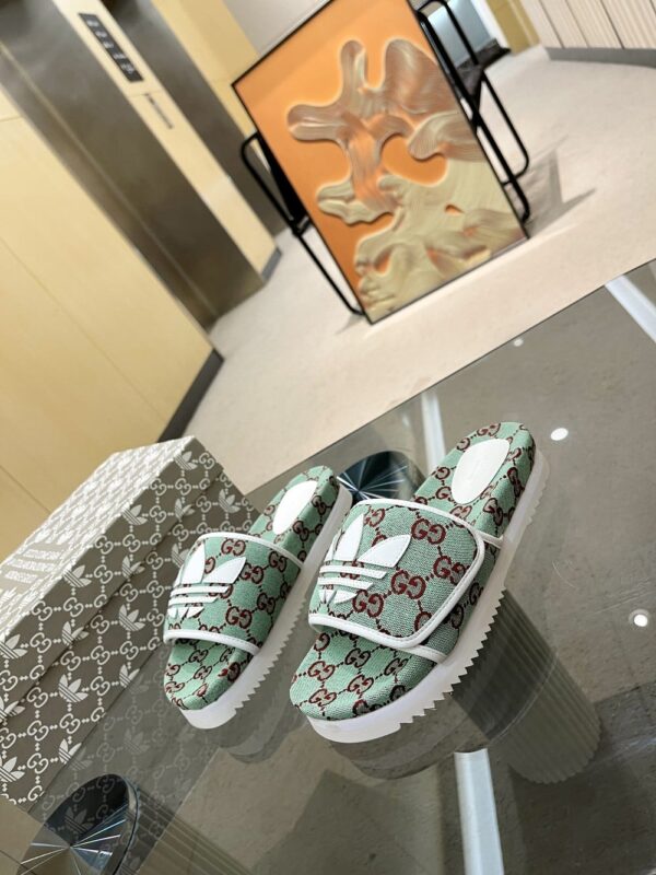 Gucci x Adidas Women's GG Platform Sandal Light Grey For Women GG