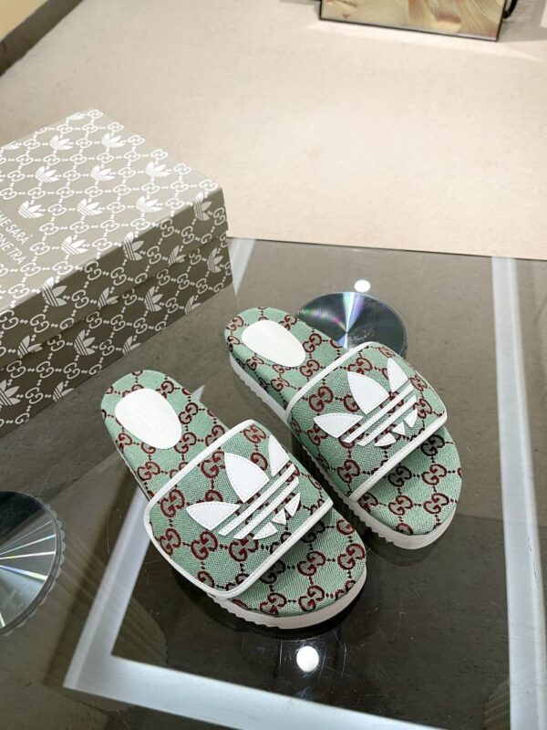 Gucci x Adidas Women's GG Platform Sandal Light Grey For Women GG