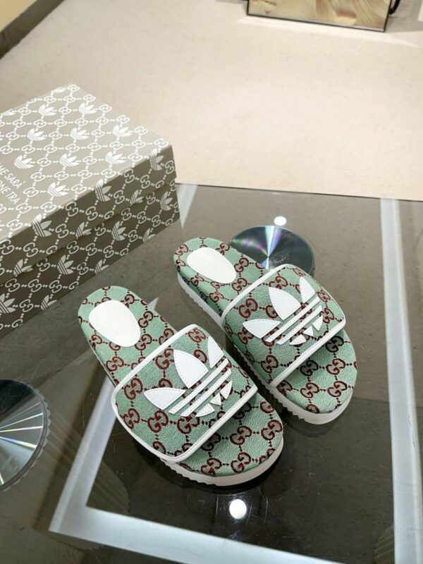 Gucci x Adidas Women's GG Platform Sandal Light Grey For Women GG