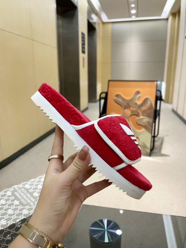 Gucci x Adidas Women's GG Platform Sandal Red For Women GG 702398 UU010 6560