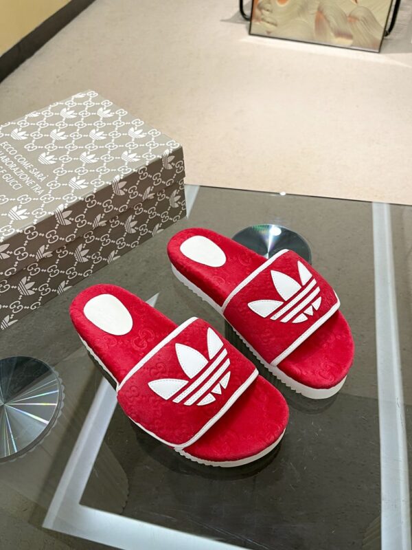 Gucci x Adidas Women's GG Platform Sandal Red For Women GG 702398 UU010 6560