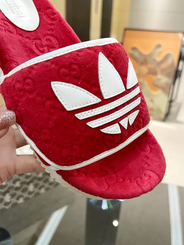 Gucci x Adidas Women's GG Platform Sandal Red For Women GG 702398 UU010 6560