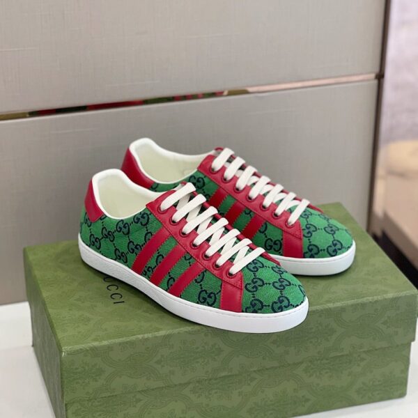 Gucci x Adidas Women's GG Sneakers Green Red For Women 707861
