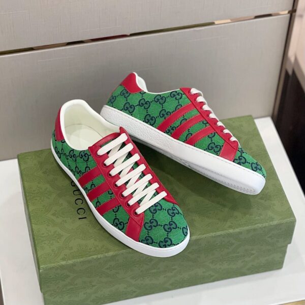 Gucci x Adidas Women's GG Sneakers Green Red For Women 707861