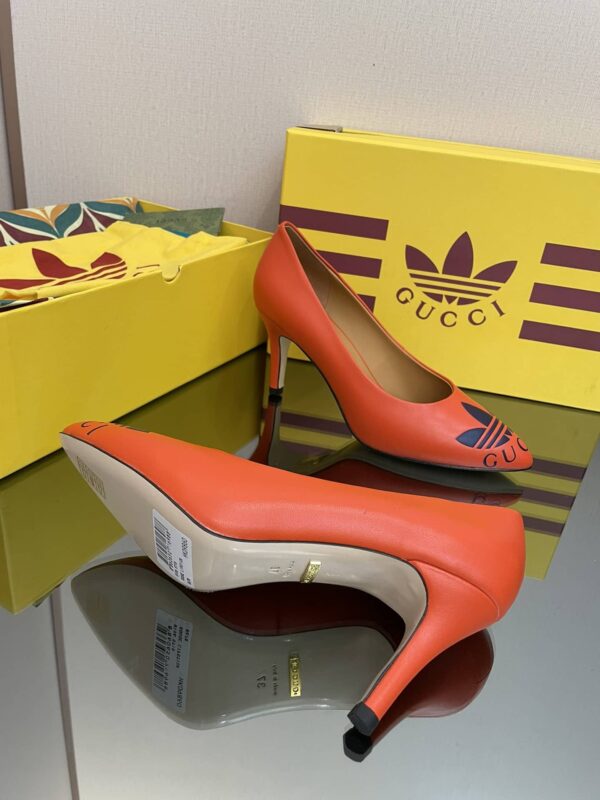 Gucci x Adidas Women's Trefoil Pump Orange For Women GG 702213 C9D00 7519