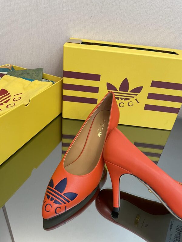 Gucci x Adidas Women's Trefoil Pump Orange For Women GG 702213 C9D00 7519