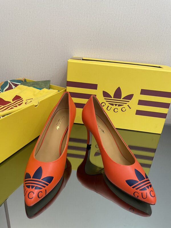 Gucci x Adidas Women's Trefoil Pump Orange For Women GG 702213 C9D00 7519