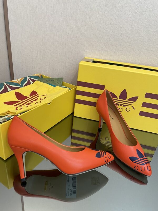 Gucci x Adidas Women's Trefoil Pump Orange For Women GG 702213 C9D00 7519
