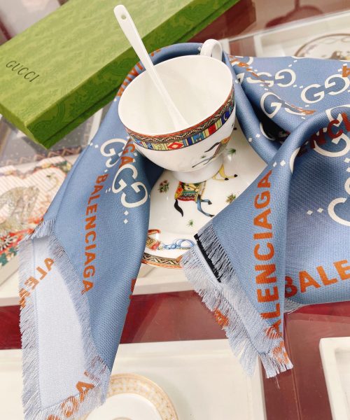 Gucci x Balenciaga in Blue Square Scarf 90cm/35in 