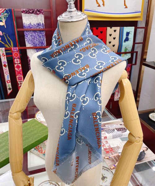 Gucci x Balenciaga in Blue Square Scarf 90cm/35in 