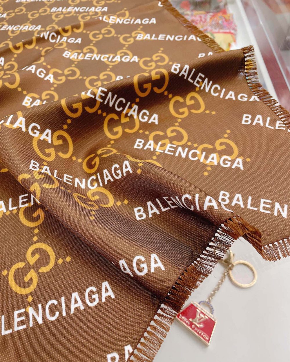 Gucci x Balenciaga in Brown Square Scarf 90cm/35in 