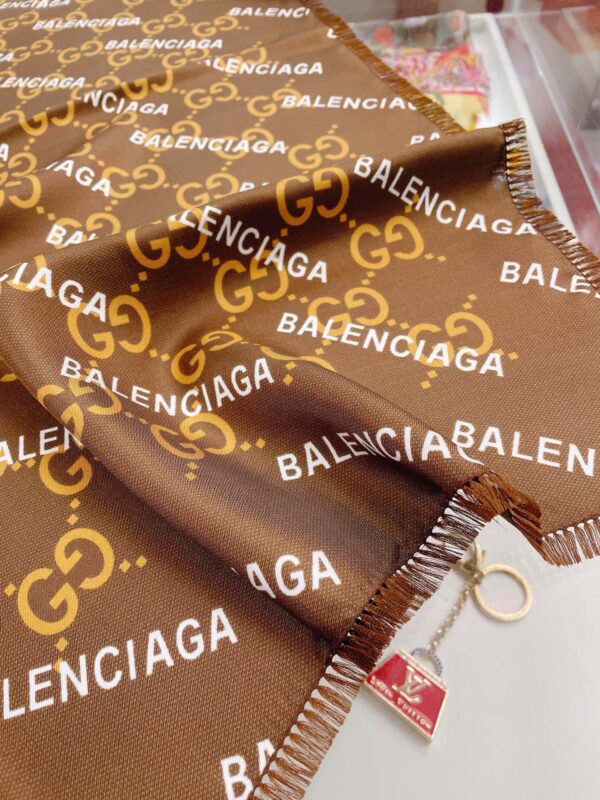 Gucci x Balenciaga in Brown Square Scarf 90cm/35in 
