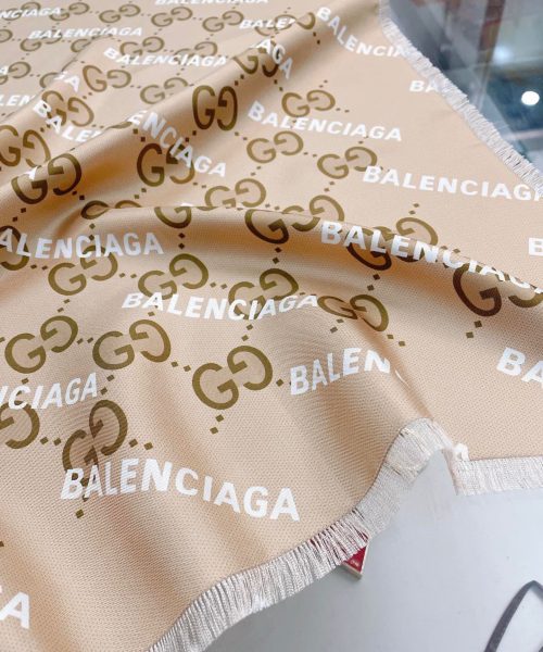 Gucci x Balenciaga in Light Brown Square Scarf 90cm/35in 