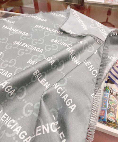 Gucci x Balenciaga in Light Grey Square Scarf 90cm/35in 