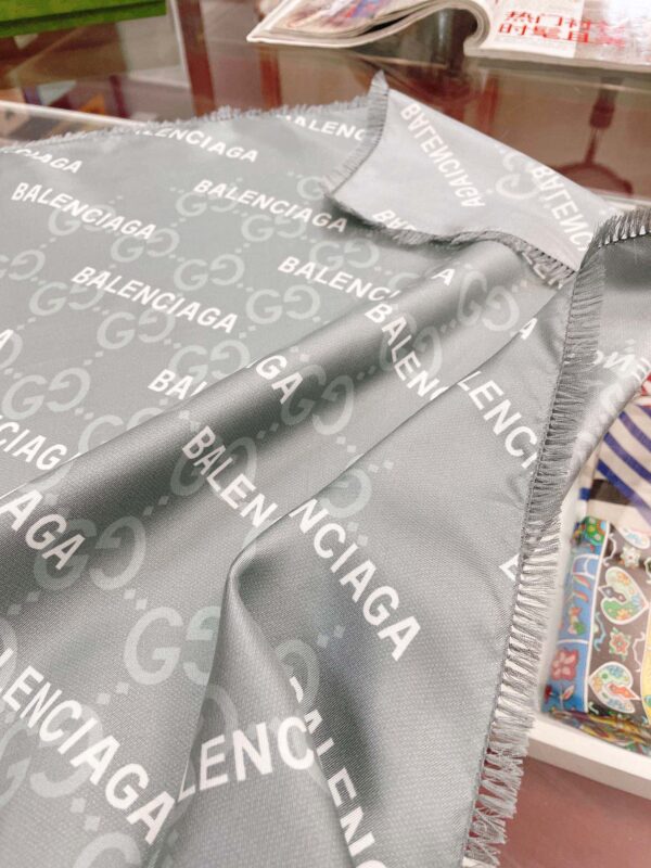 Gucci x Balenciaga in Light Grey Square Scarf 90cm/35in 