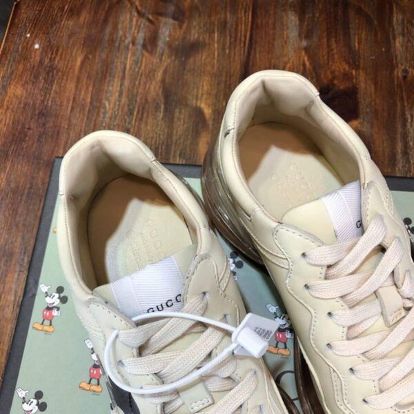 Gucci x Disney Mickey Rhyton Dad Transparent Sole Sneakers White For Women GG