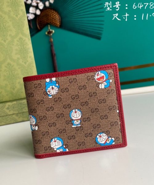 1:1 Replica Gucci x Doraemon Bi-Fold Wallet For Men, Men's Wallets 11cm/4.3in GG