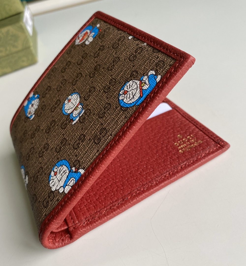 1:1 Replica Gucci x Doraemon Bi-Fold Wallet For Men, Men's Wallets 11cm/4.3in GG