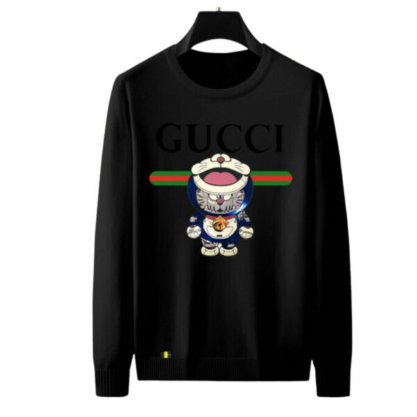 Gucci x Doraemon Logo Cotton Sweatshirt Black For Men
