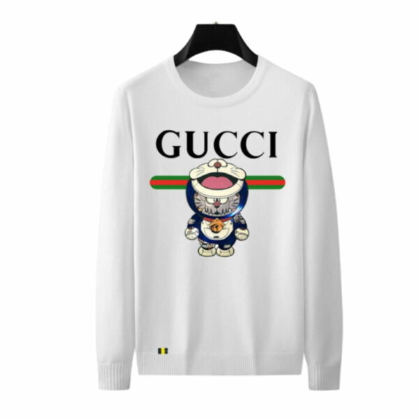 Gucci x Doraemon Logo Cotton Sweatshirt White For Men