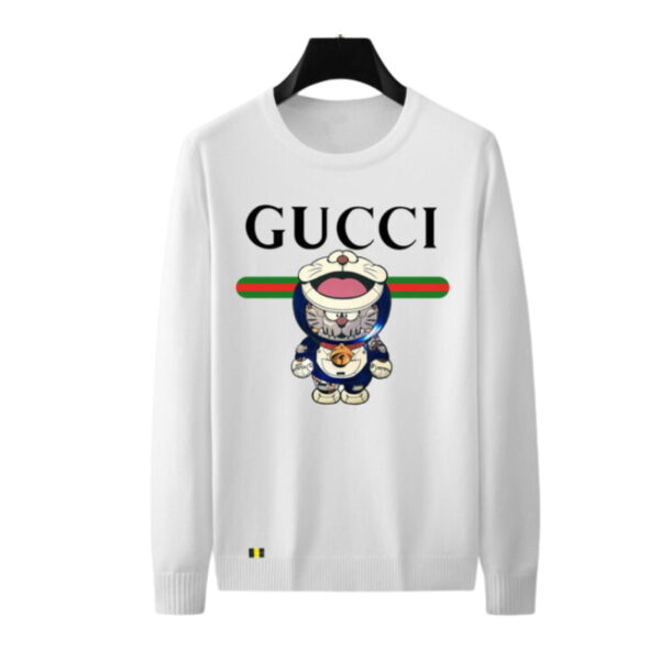 Gucci x Doraemon Logo Cotton Sweatshirt White For Men