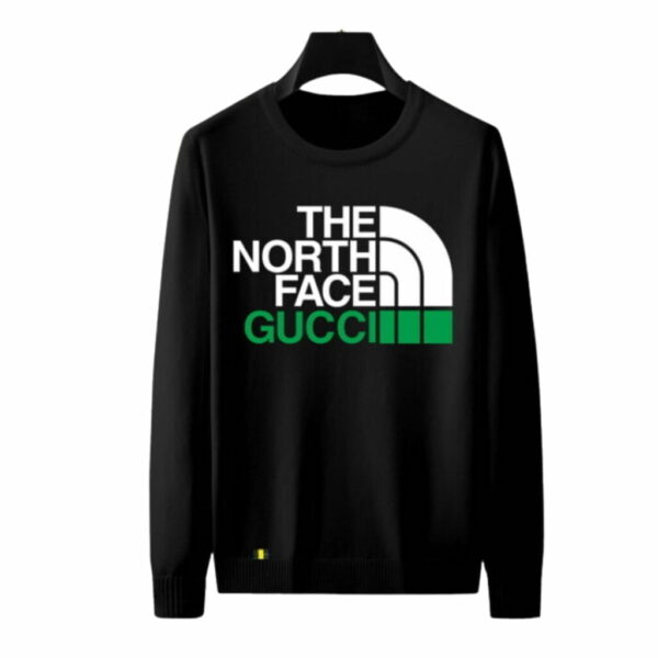 Gucci x The North Face Logo Cotton Sweatshirt Black For Men