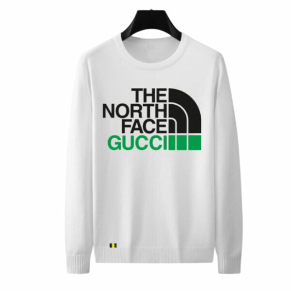 Gucci x The North Face Logo Cotton Sweatshirt White For Men