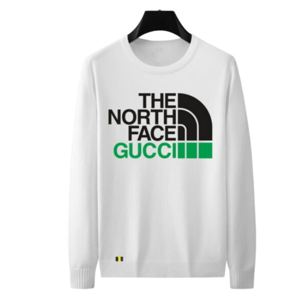 Gucci x The North Face Logo Cotton Sweatshirt White For Men