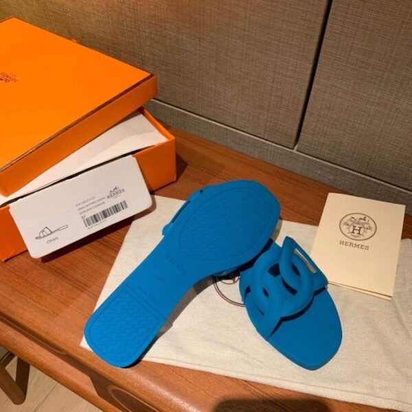 Hermes Aloha Sandal Blue For Women, Women's Shoes H201157Z