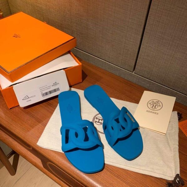 Hermes Aloha Sandal Blue For Women, Women's Shoes H201157Z
