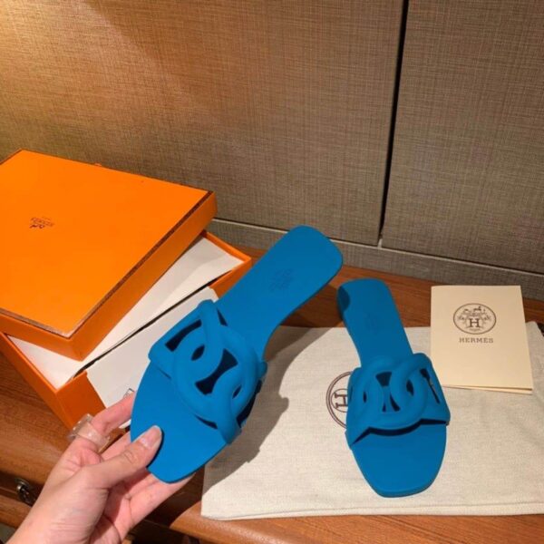 Hermes Aloha Sandal Blue For Women, Women's Shoes H201157Z