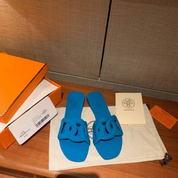 Hermes Aloha Sandal Blue For Women, Women's Shoes H201157Z