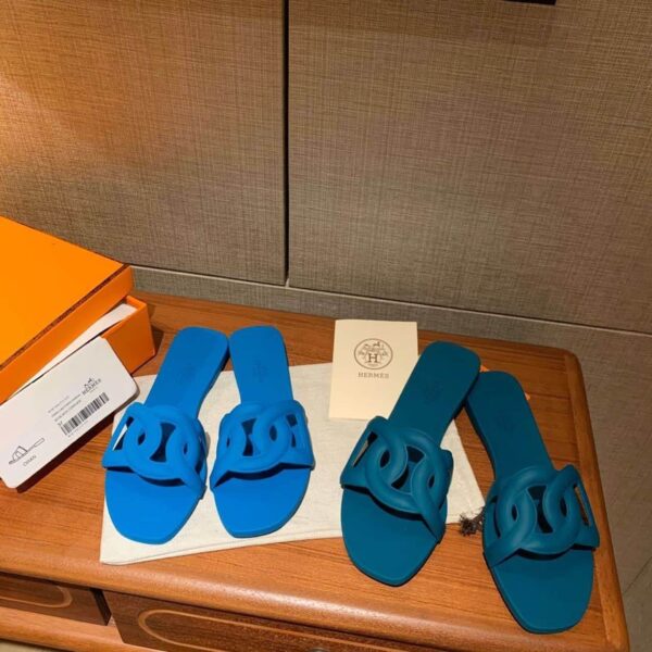 Hermes Aloha Sandal Teal For Women, Women's Shoes H201157Z